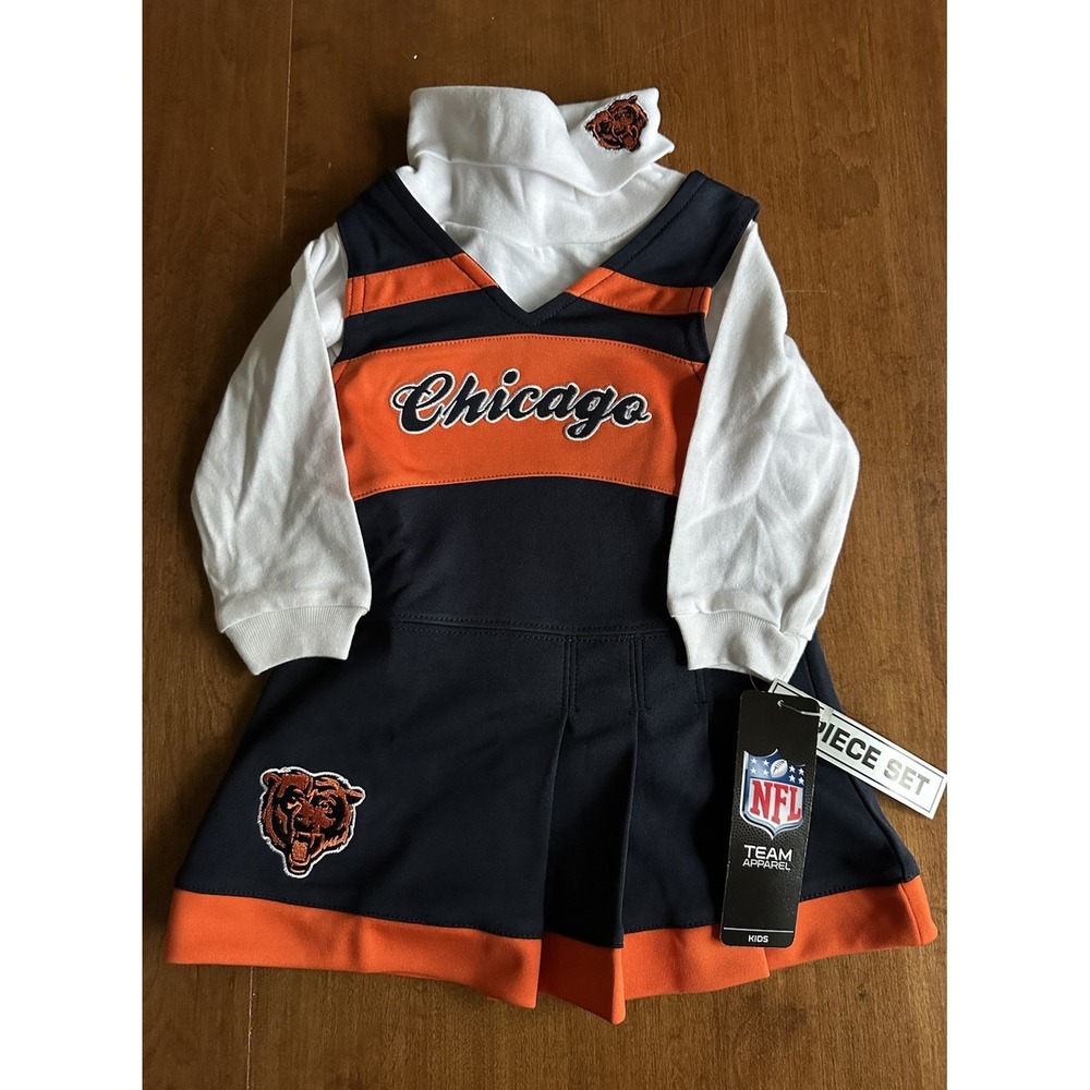 Baby Girl Clothes Chicago Bears 12 Mo Cheerleader Jumper Dress 2 Piece